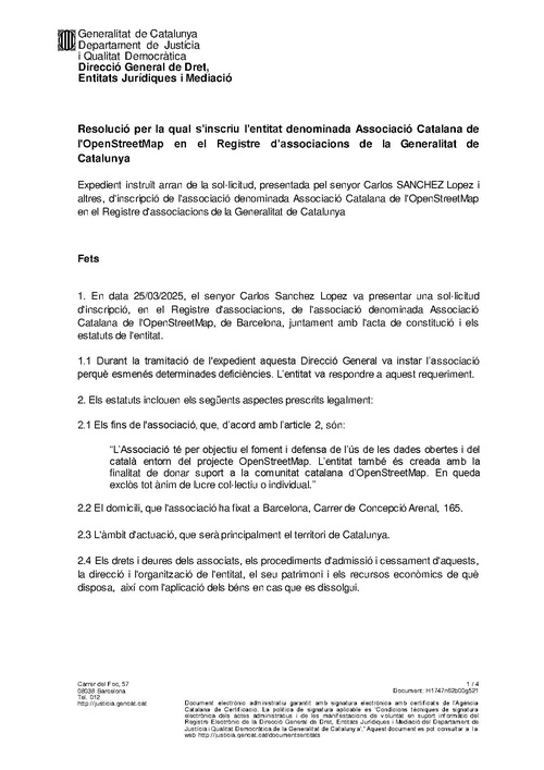 Associació Catalana de l'OpenStreetMap - Registry - Catalan.pdf