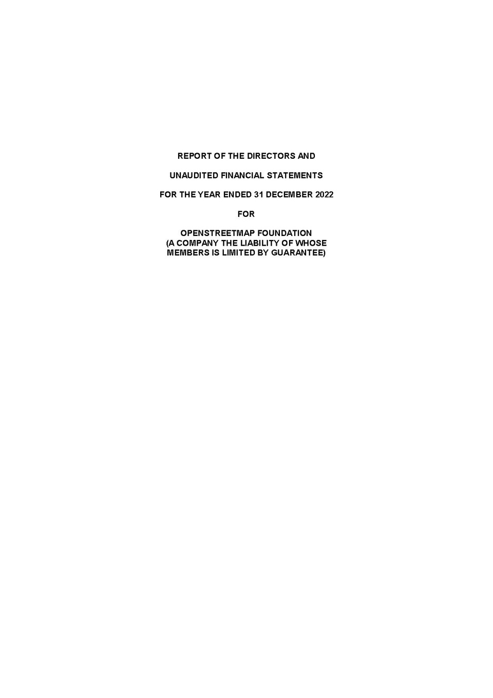 Official Financial Statement 2022